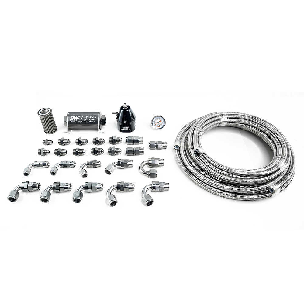[6-604] Deatschwerks X2 Series Pump Module -8AN PTFE Plumbing Kit for 2011-19 Ford Mustang