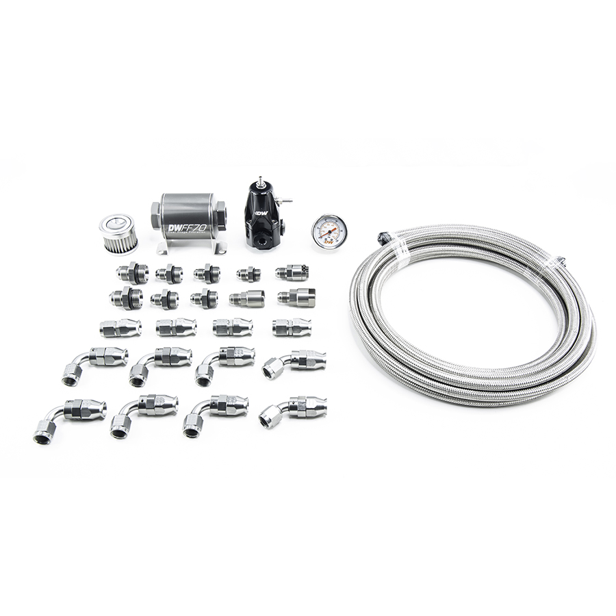 [6-608] Deatschwerks DW400 Pump Module Return Plumbing Kit SS PTFE for 2001-15 Honda Civic