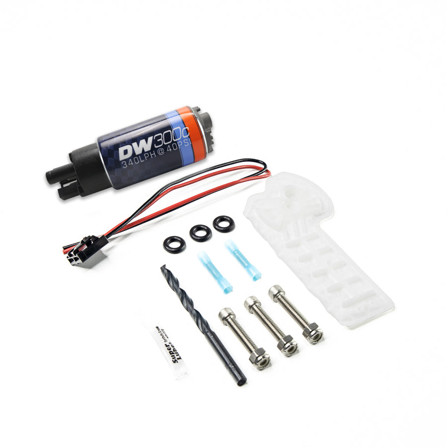 Deatschwerks DW300C Series, 340lph compact fuel pump w/ install kit for   2015-2019 Golf R 2.0, 2015-18 Golf 1.8, 2015-2018 GTI 2.0