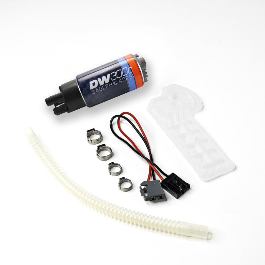 [9-307-1062] Deatschwerks DW300C Series, 340lph compact fuel pump w/ install kit for 2013-14 Hyundai Genesis Coupe 2.0T, 2013-16 3.8R-Spec