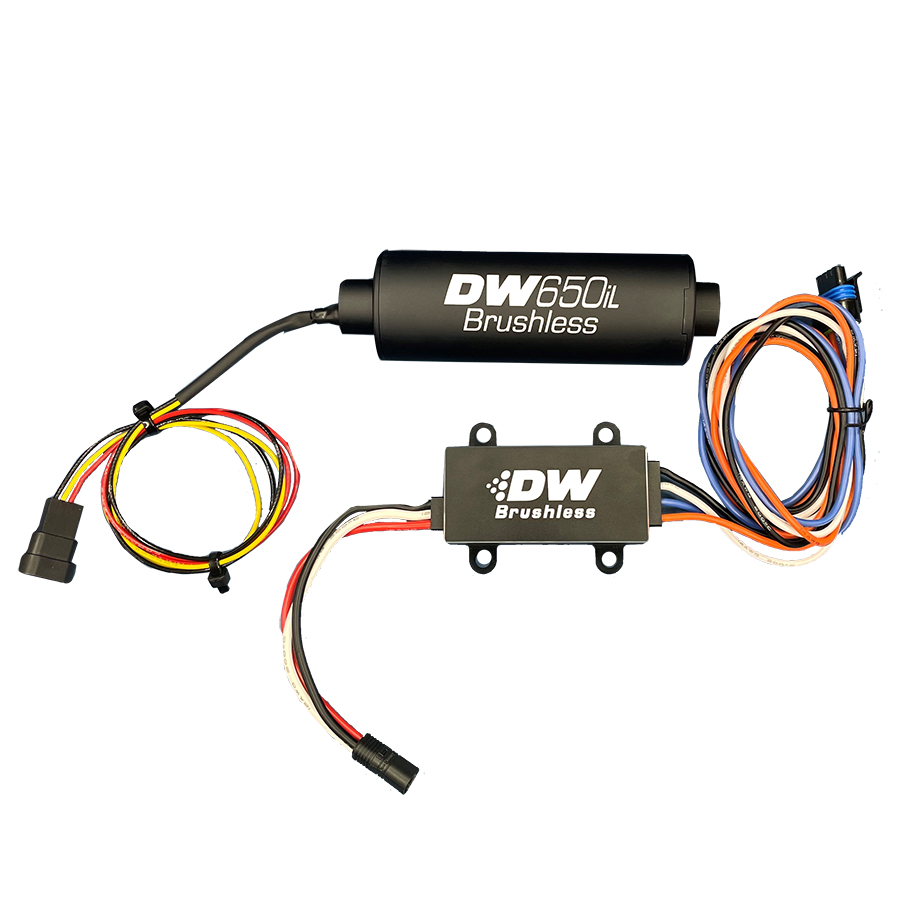 [9-650-C105] Deatschwerks DW650iL 650lph Brushless In-line Fuel Pump with Single/Two-Speed Controller