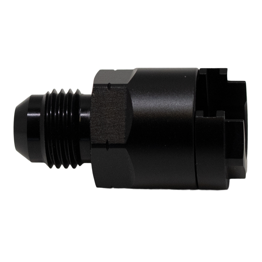 [6-02-0103-B] Deatschwerks 6AN Male Flare to 3/8 Inch Female EFI Quick Connect Adapter, Anodized Matte Black
