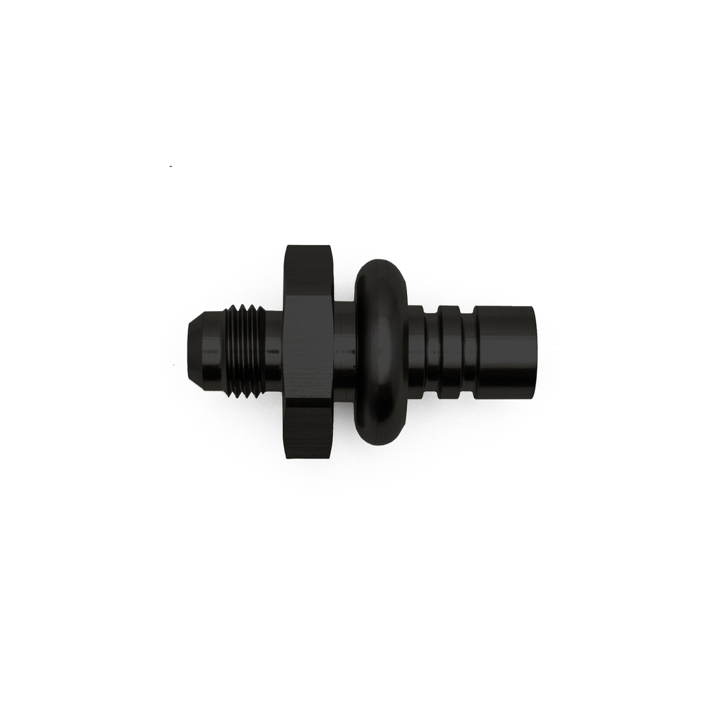 [6-02-0106-B] Deatschwerks 6AN Male Flare to 1/2 Inch Ford Male EFI Quick Connect Adapter, Anodized Matte Black