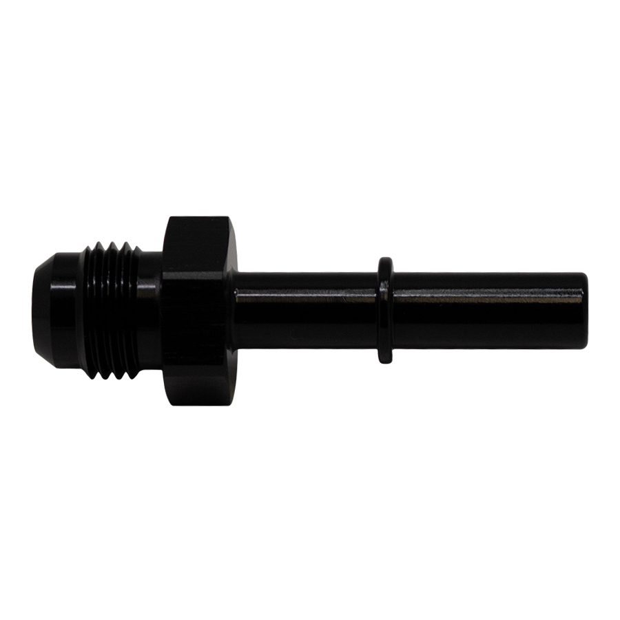 [6-02-0112-B] Deatschwerks 6AN Male Flare to 5/16 Inch Male EFI Quick Connect Adapter, Anodized Matte Black