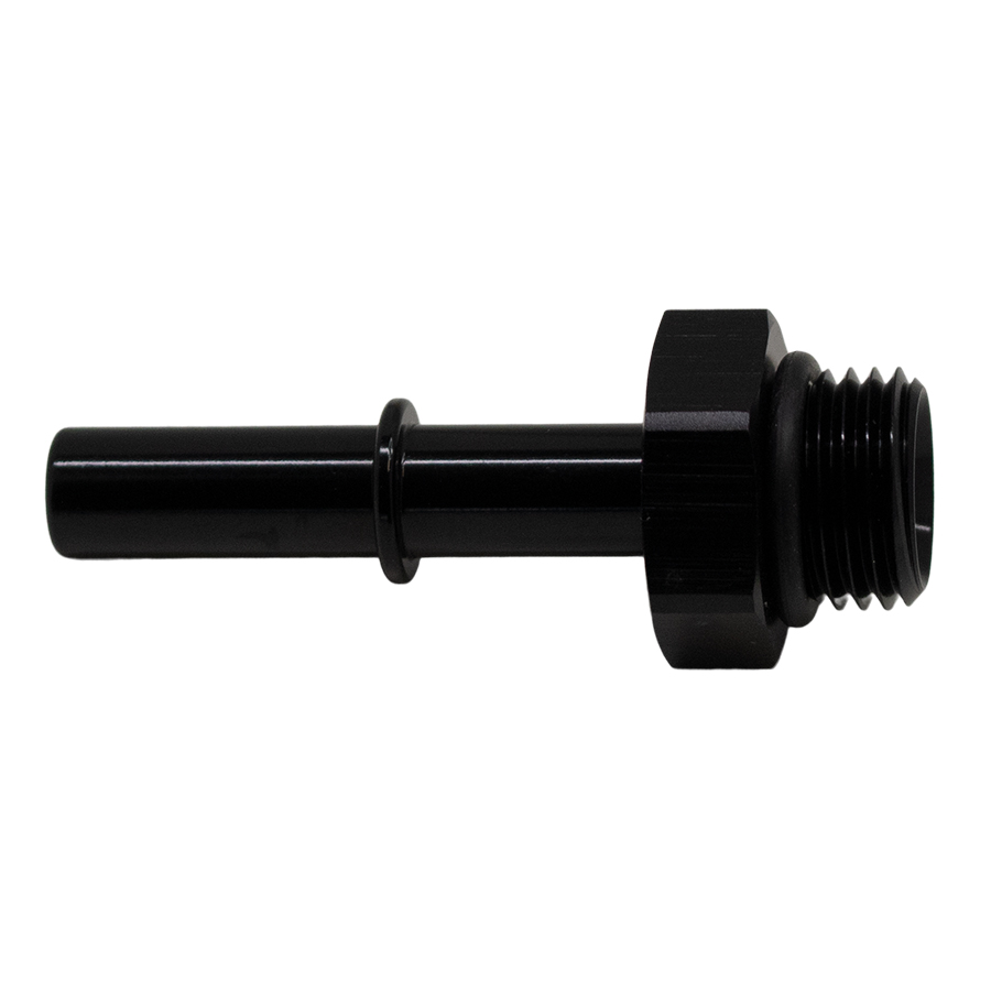 [6-02-0114-B] Deatschwerks 6AN ORB Male to 5/16 Inch Male EFI Quick Connect Adapter (Incl O-Ring), Anodized Matte Black