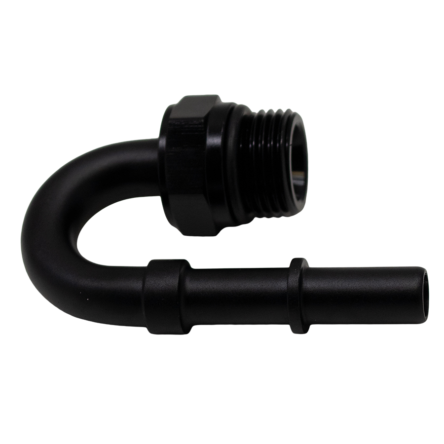[6-02-0116-B] Deatschwerks 180-Deg. 8AN ORB to 3/8 in EFI Quick Connect