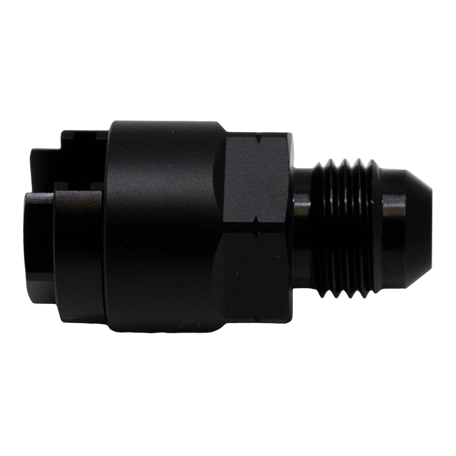 [6-02-0120-B] Deatschwerks 6AN Male Flare to 1/4 Inch Female EFI Quick Connect Adapter, Anodized Matte Black
