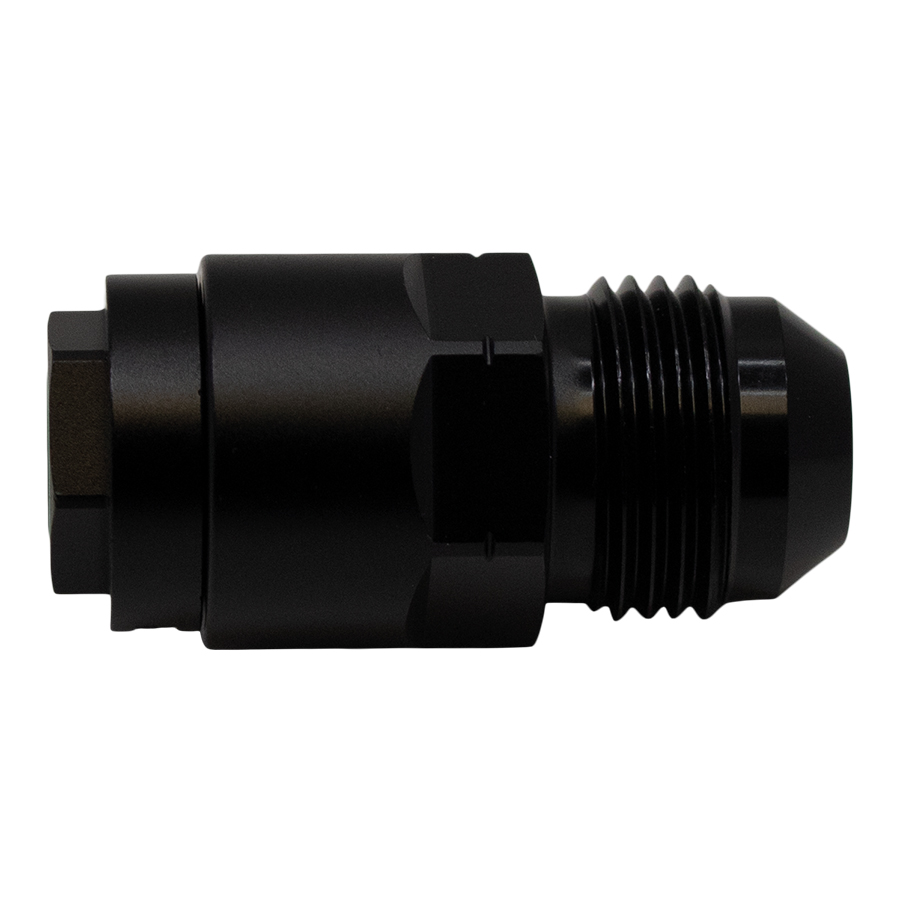 [6-02-0143-B] Deatschwerks 8AN Male Flare to 5/16 Inch Female EFI Quick Connect Adapter, Anodized Matte Black