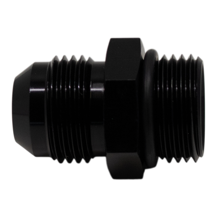 [6-02-0403-B] Deatschwerks 10AN ORB Male to 10 AN Male Flare Adapter (Incl O-Ring), Anodized Matte Black