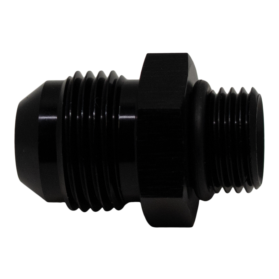 [6-02-0405-B] Deatschwerks 6AN ORB Male to 8AN Male Flare Adapter (Incl O-Ring), Anodized Matte Black