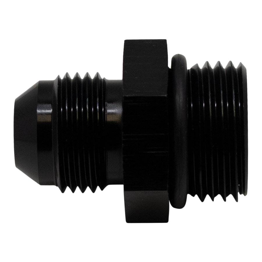 [6-02-0406-B] Deatschwerks 10AN ORB Male to 8AN Male Flare Adapter (Incl O-Ring), Anodized Matte Black