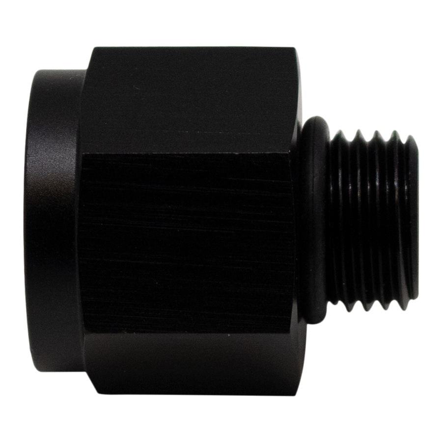 [6-02-0605-B] Deatschwerks 6AN ORB Male to M18 X 1.5 Metric Female (Incl O-Ring), Anodized Matte Black