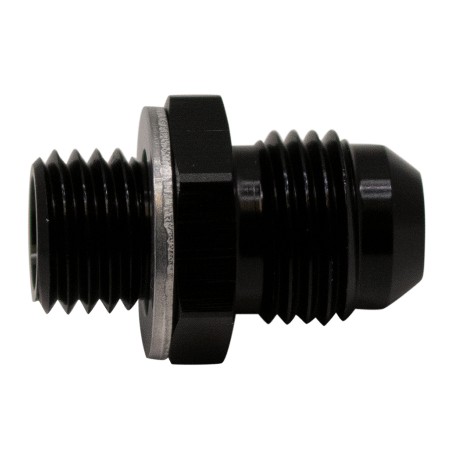 [6-02-0613-B] Deatschwerks 6AN Male Flare to M12 X 1.5 Male Metric Adapter (Incl Crush Washer), Anodized Matte Black