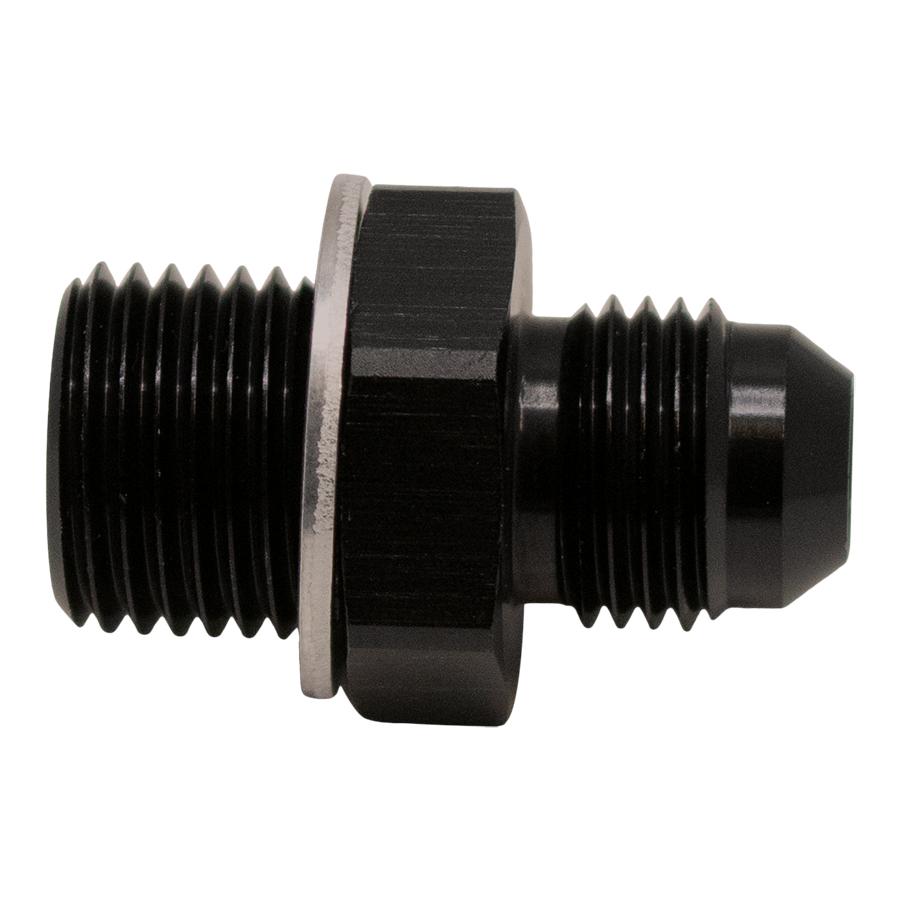 [6-02-0615-B] Deatschwerks 6AN Male Flare to M16 X 1.5 Male Metric Adapter (Incl Crush Washer), Anodized Matte Black