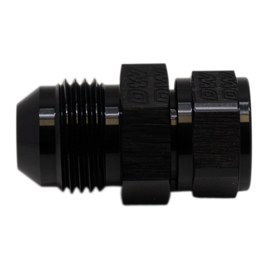 [6-02-0736-B] Deatschwerks 8AN Male Flare to Fuel Pump Outlet Barb Adapter, Anodized Matte Black