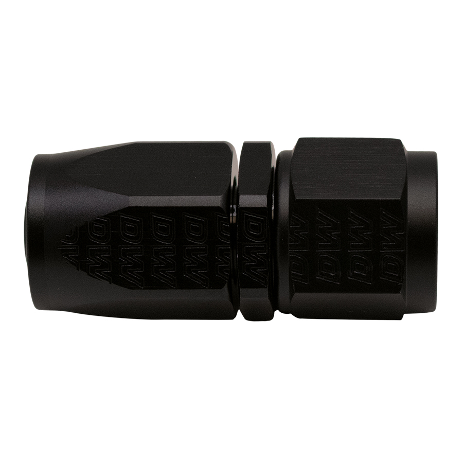 [6-02-0805-B] Deatschwerks 8AN Female Swivel Straight Hose End CPE, Anodized Matte Black