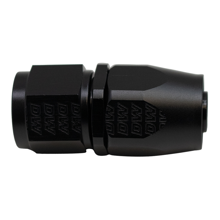 Deatschwerks 10AN Female Swivel Straight Hose End CPE, Anodized Matte Black