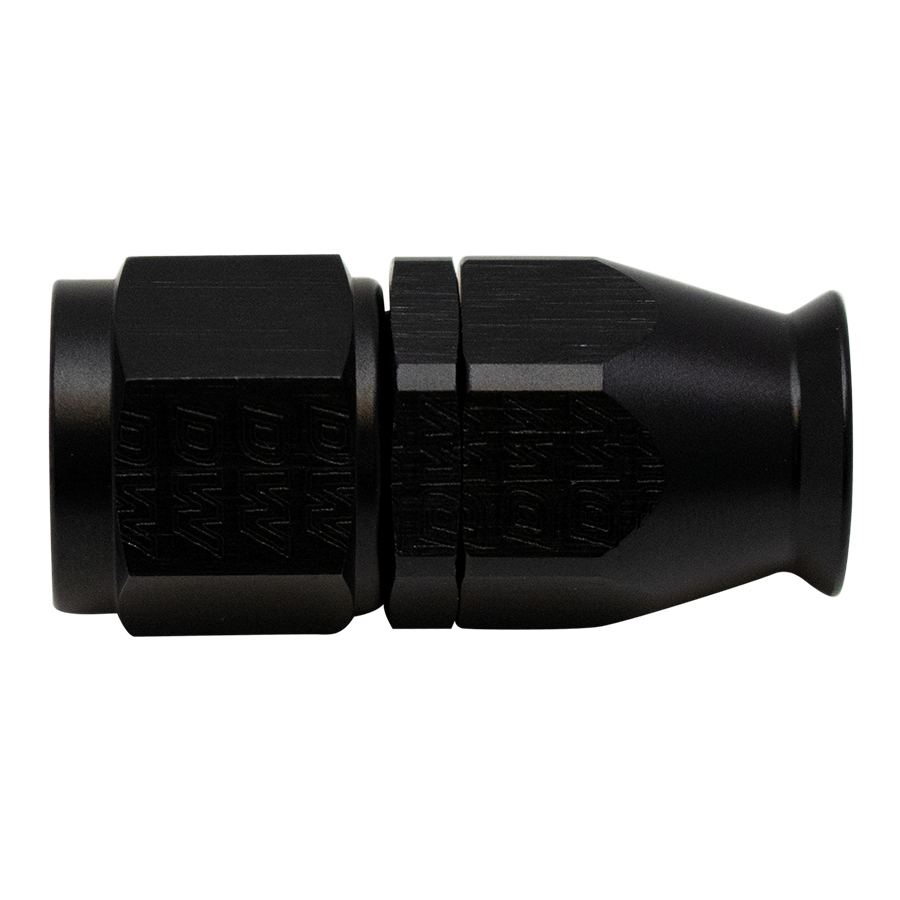 Deatschwerks 8AN Female Swivel Straight Hose End PTFE (Incl 1 Olive Insert), Anodized Matte Black