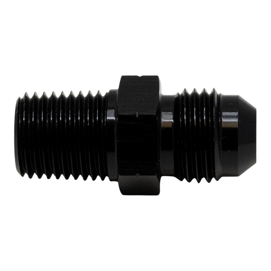 [6-02-0901-B] Deatschwerks 6AN Male Flare to 1/4 Inch Male NPT Adapter, Anodized Matte Black