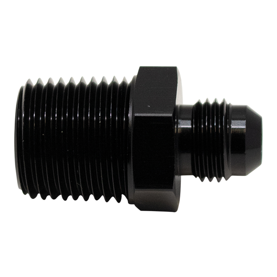 [6-02-0903-B] Deatschwerks 6AN Male Flare to 1/2 Inch Male NPT Adapter, Anodized Matte Black