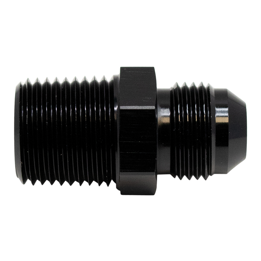 [6-02-0906-B] Deatschwerks 8AN Male Flare to 1/2 Inch Male NPT Adapter, Anodized Matte Black
