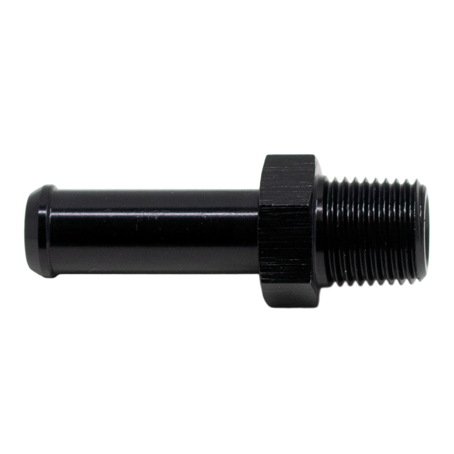 [6-02-0916-B] Deatschwerks 1/8 Inch NPT Male Thread, 5/16 Inch Hose Barb, Anodized Matte Black