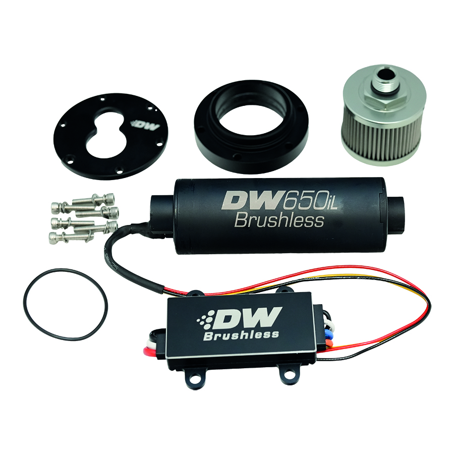 [9-650-C105-5009] Deatschwerks In-tank pump adapter + DW650iL Brushless and Controller 650lph fuel pump, for 3.5L surge tank