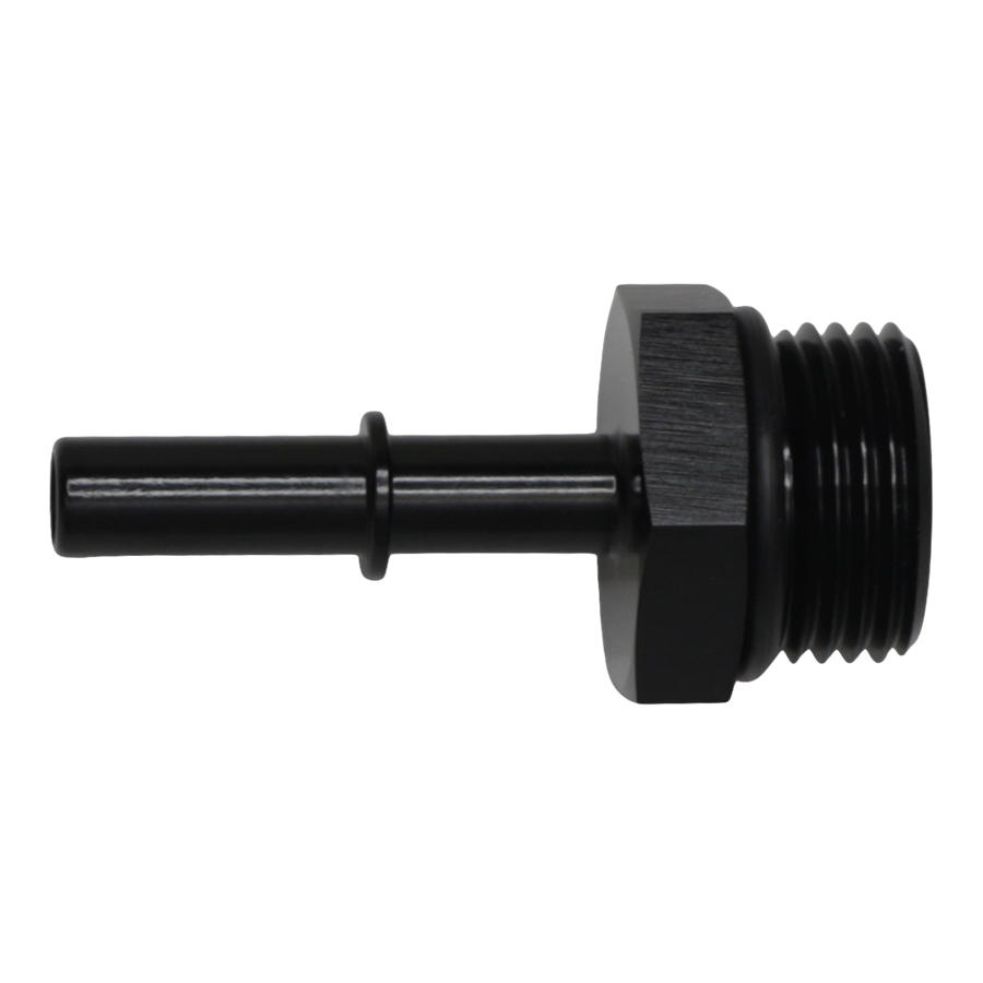 [6-02-0124-B] Deatschwerks 10AN ORB Male to 5/16 Inch Male EFI Quick Connect Adapter (Incl O-Ring), Anodized Matte Black