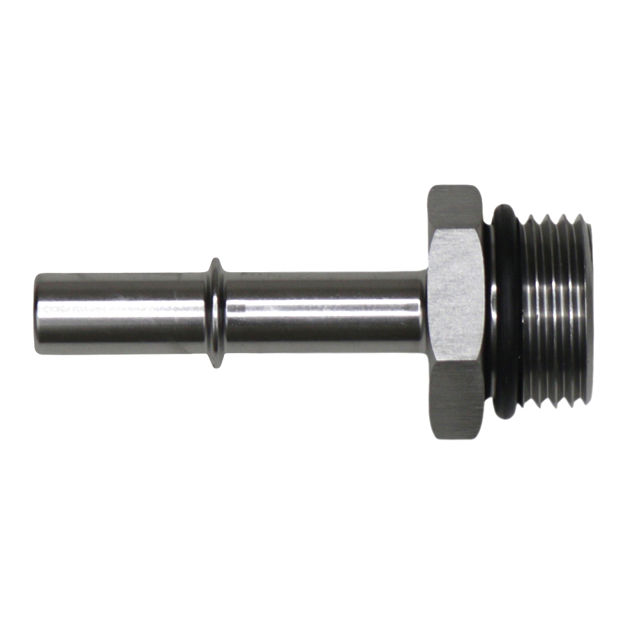 [6-02-0125] Deatschwerks 10AN ORB Male to 3/8 Inch Male EFI Quick Connect Adapter (Incl O-Ring), Anodized DW Titanium