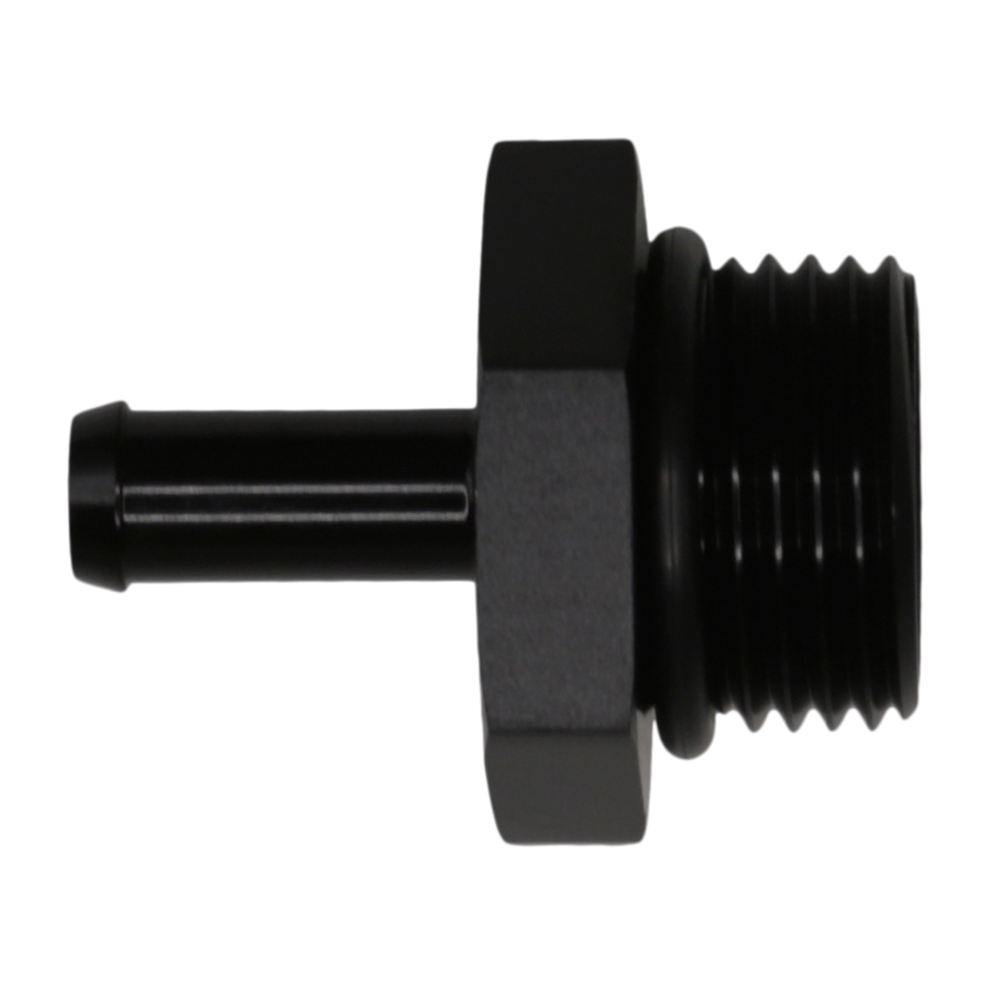 [6-02-0513-B] Deatschwerks 10AN ORB Male to 5/16 Inch Male Barb Fitting, Anodized Matte Black