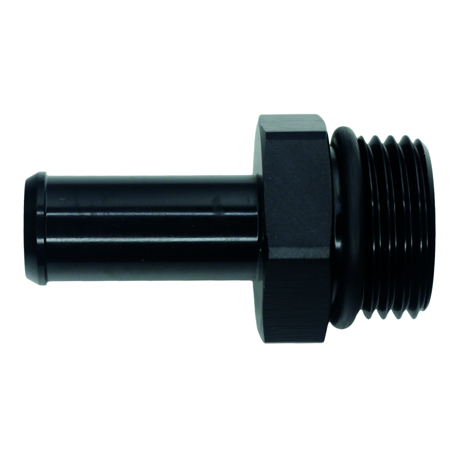 [6-02-0515-B] Deatschwerks 10AN ORB Male to 1/2 Inch Male Barb Fitting, Anodized Matte Black