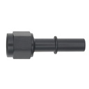 Deatschwerks 6AN Female Flare Swivel to 3/8" Male EFI Quick Disconnect, Anodized Matte Black