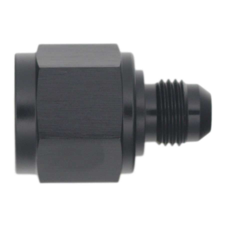 [6-02-0219-B] Deatschwerks 10AN Female Flare to 6AN Male Flare Reducer, Anodized Matte Black