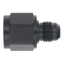 Deatschwerks 8AN Female Flare to 6AN Male Flare Reducer, Anodized Matte Black