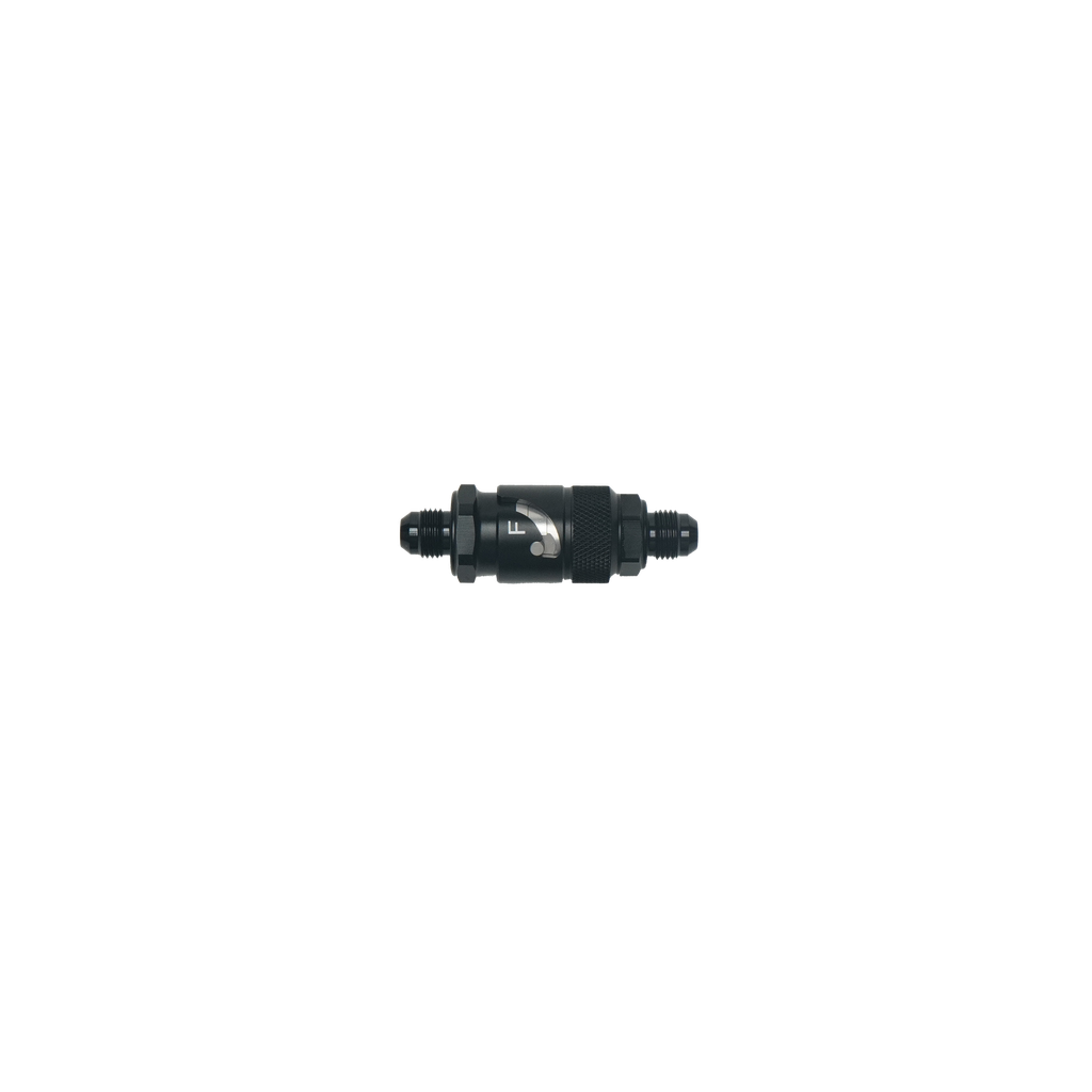 [6-02-0225-B] Deatschwerks 6AN Male Flare Quick Disconnect Dry Break Fitting, 2 Pieces Anodized Matte Black