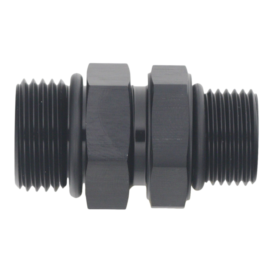 [6-02-0425-B] Deatschwerks 8AN ORB Male to 10AN ORB Male Swivel Adapter, Anodized Matte Black