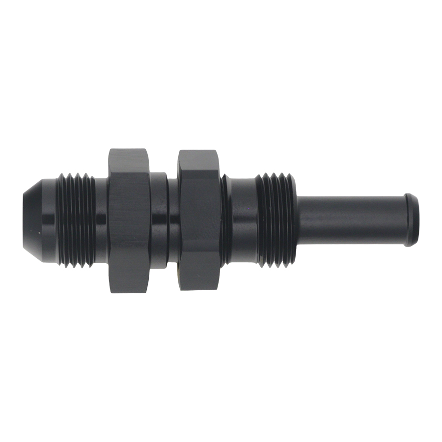[6-02-0740-B] Deatschwerks 8AN Male Flare to Straight 3/8" Single Hose Barb, Anodized Matte Black
