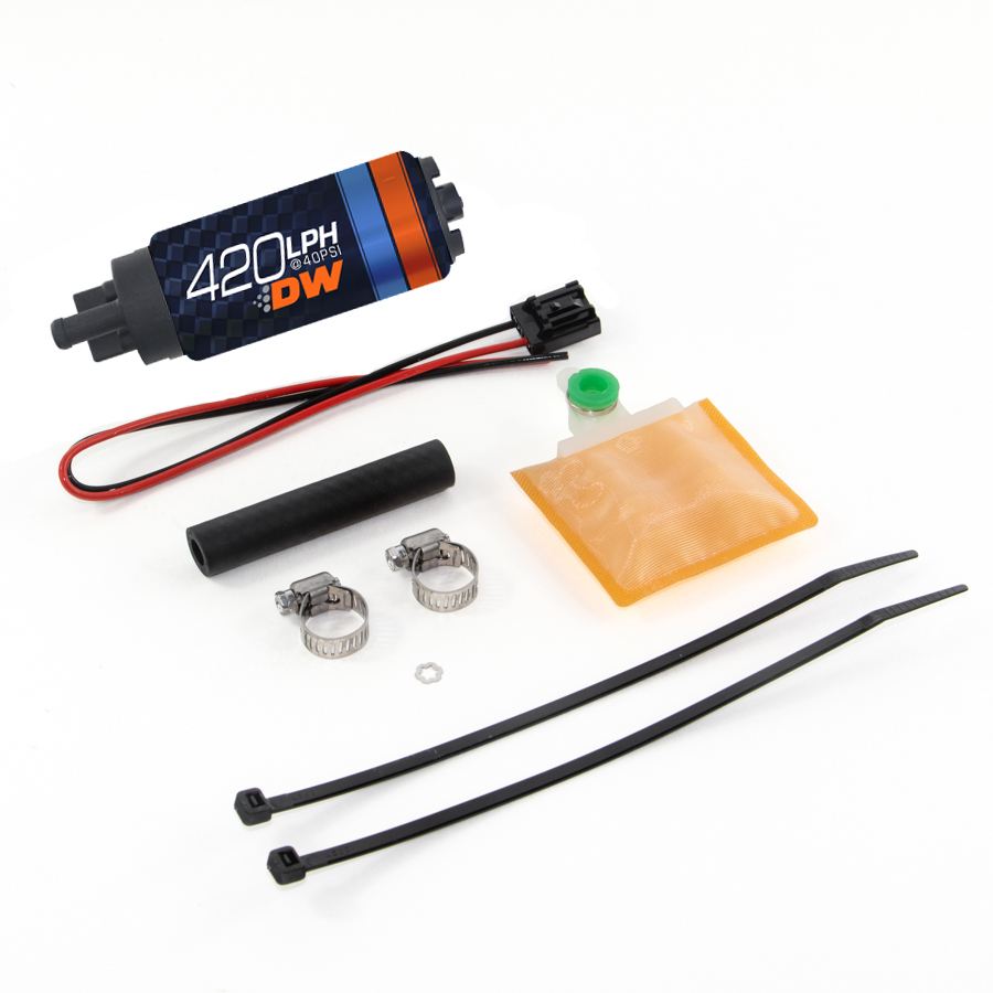 [9-421-0883] Deatschwerks DW420 series, 420lph in-tank fuel pump w/ install kit for Eclipse (all FWD) 90-94