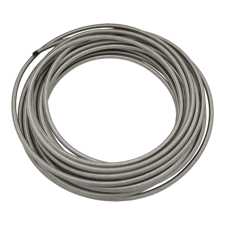 [6-02-0813-50] Deatschwerks 8AN Stainless Steel Double Braided CPE Hose, 50 Feet