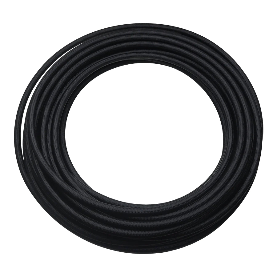 [6-02-0815-50] Deatschwerks 6AN Black Nylon Braided CPE Hose, 50 Feet