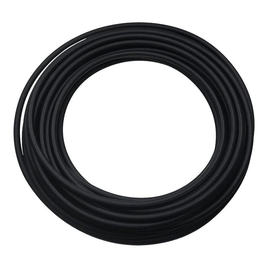 [6-02-0816-50] Deatschwerks 8AN Black Nylon Braided CPE Hose, 50 Feet
