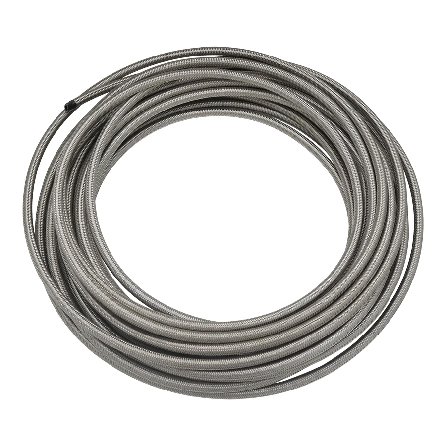 [6-02-0863-50] Deatschwerks 10AN Stainless Steel Double Braided PTFE Hose, 50 Feet