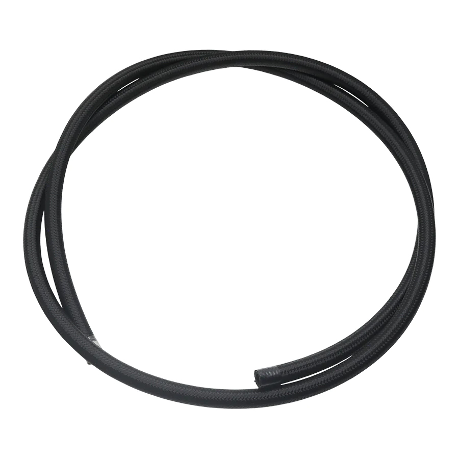 Deatschwerks 8AN Black Nylon Braided PTFE Hose, 6 Feet