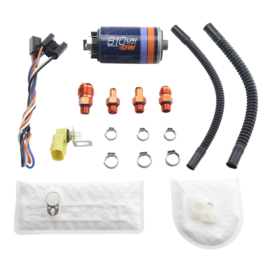 [9-811-1002] Deatschwerks DW810 Brushless Series, 810lph in-tank brushless fuel pump w/ 9-1002 install kit W/O Controller