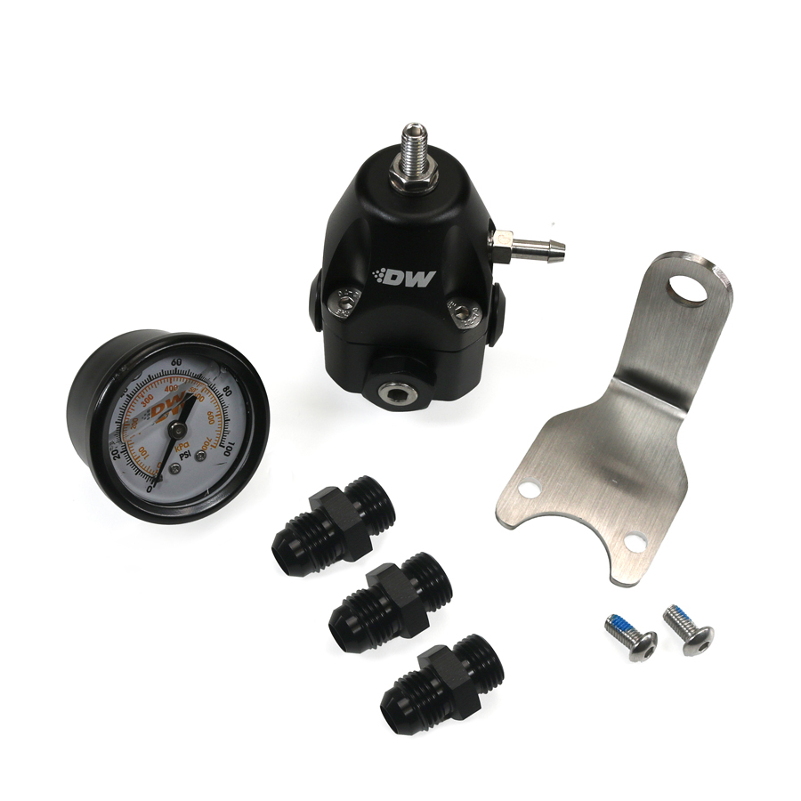 Deatschwerks DWR1000c AFPR + pressure gauge + 6AN fittings