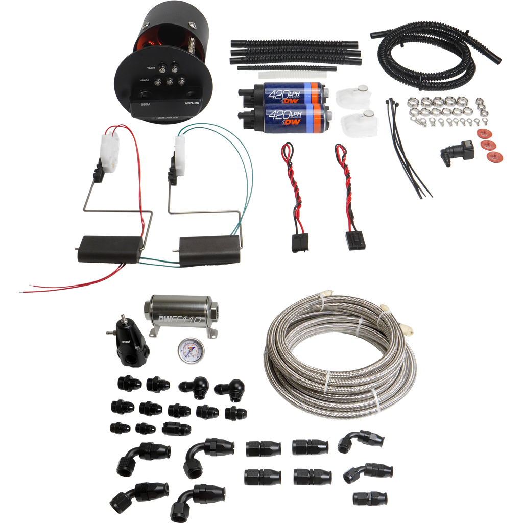 [9-421-629-7070] Deatschwerks 1992-2006 BMW 3-Series E36/E46 X2 Module + DW420 Pumps + PTFE Plumbing Kit