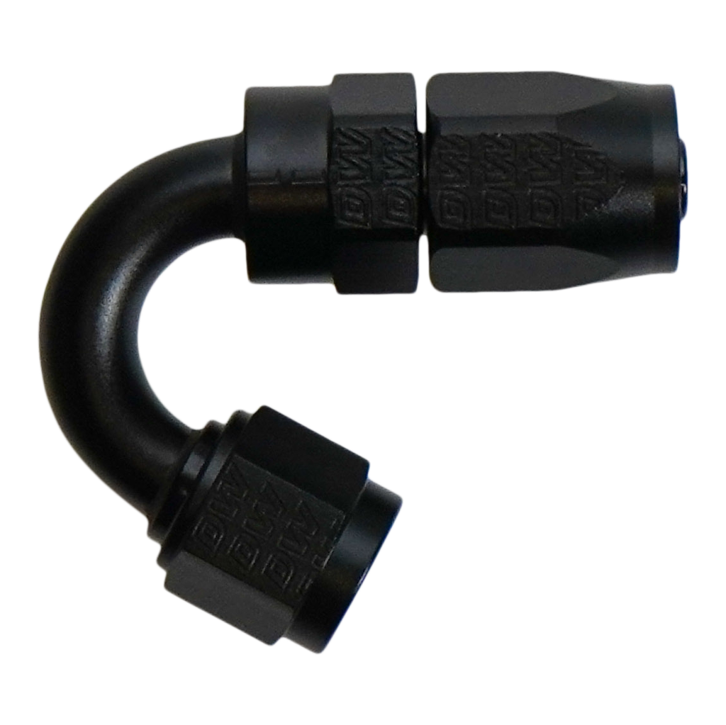 [6-02-0830-B] Deatschwerks 6 AN Female Flare Swivel 150-degree Hose End CPE