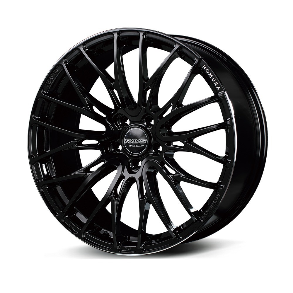 RAYS Homura 2X10BD 1880 38 5-114 B9J - Black Rim Edge DMC