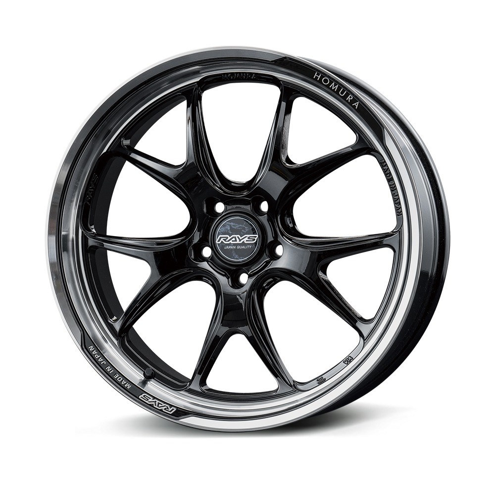 RAYS Homura 2X5RA 1985 45 5-114-15 BAJ - Glossy Black Rim DMC