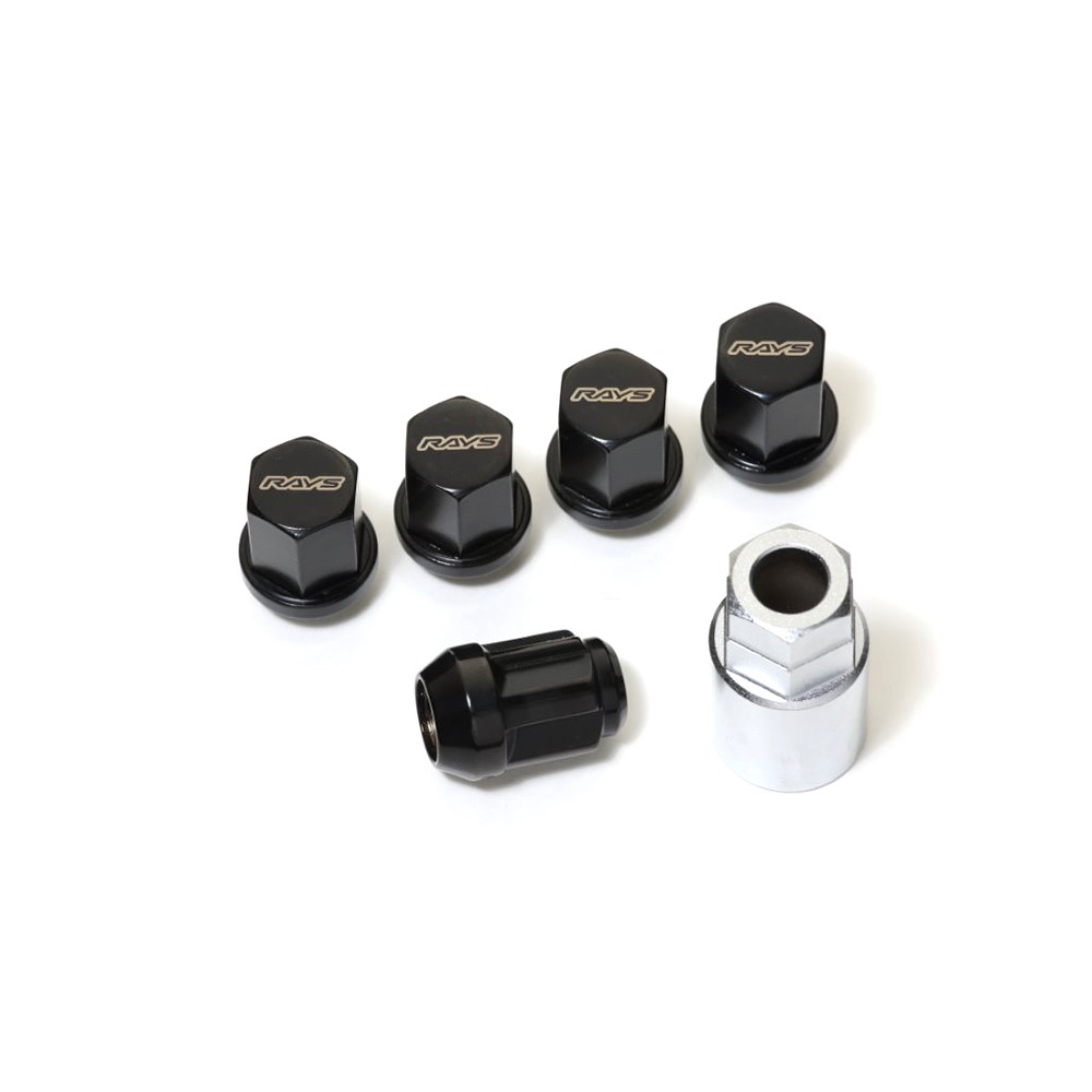 RAYS 19HEX L33 NUT and LOCK 14X1.5/5H BK